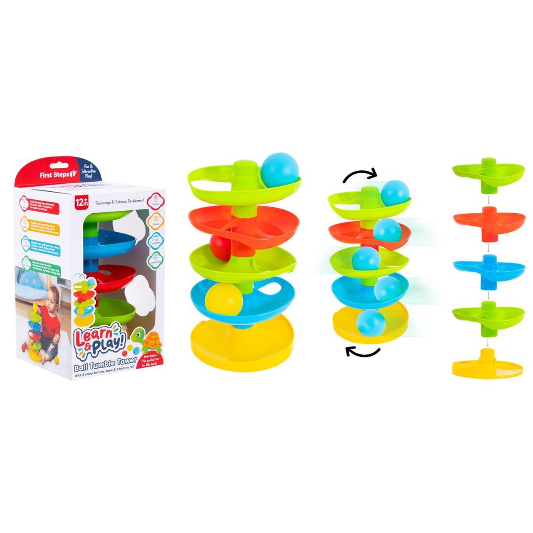 First Steps Learn & Play Ball Tumble Tower Toy